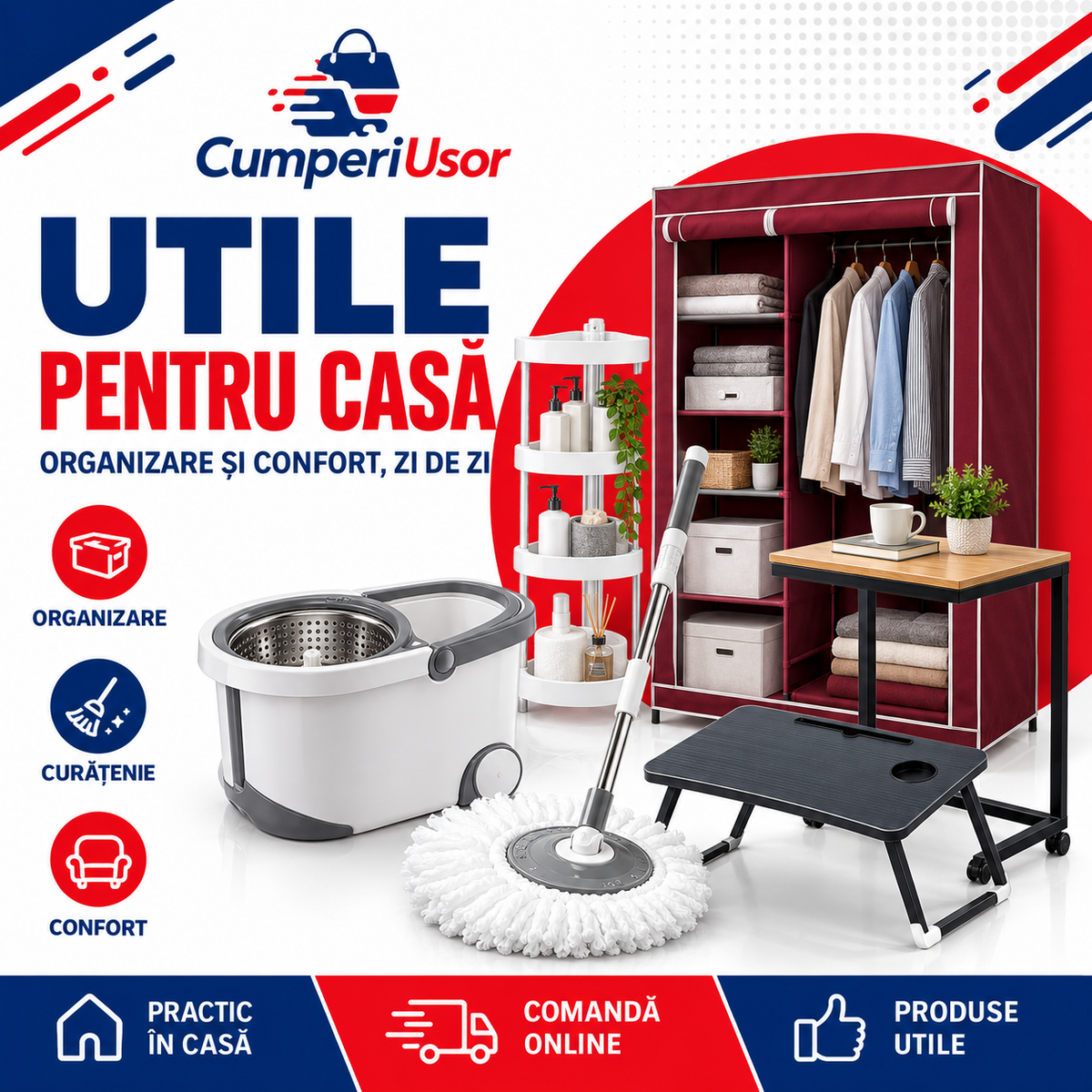 Utile pentru casă CumperiUsor — organizare, curățenie și confort