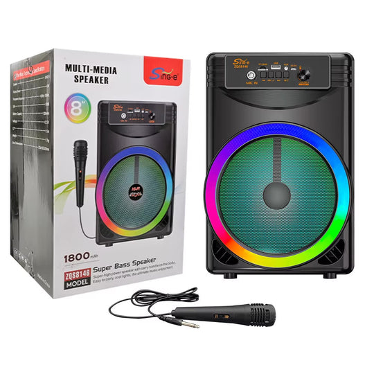 Boxa portabila ZQS8146 480W P.M.P.O USB BT AUX FM microfon mi