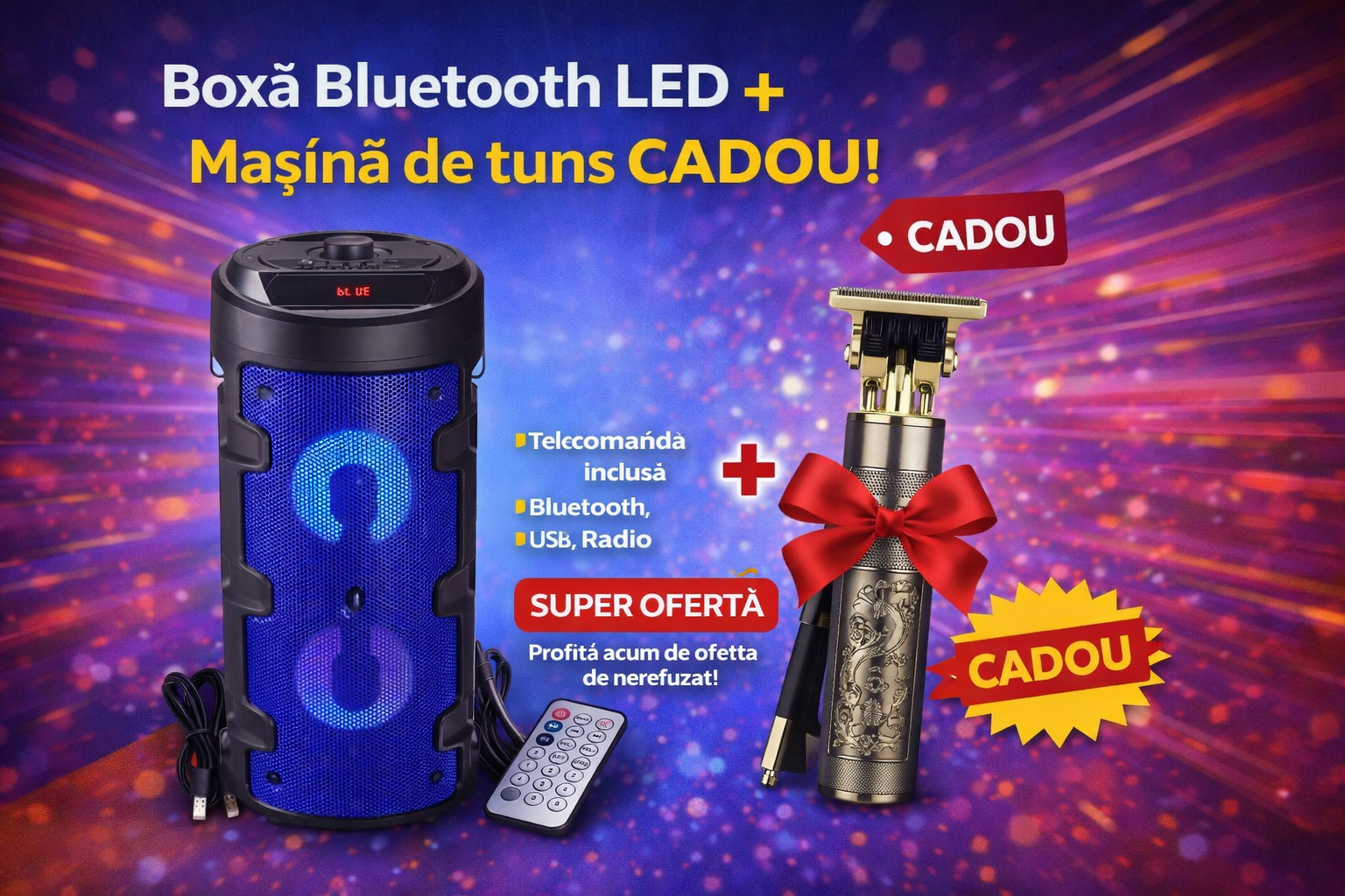 SPEAKERS ZQS4210 cu masina de tuns cadou