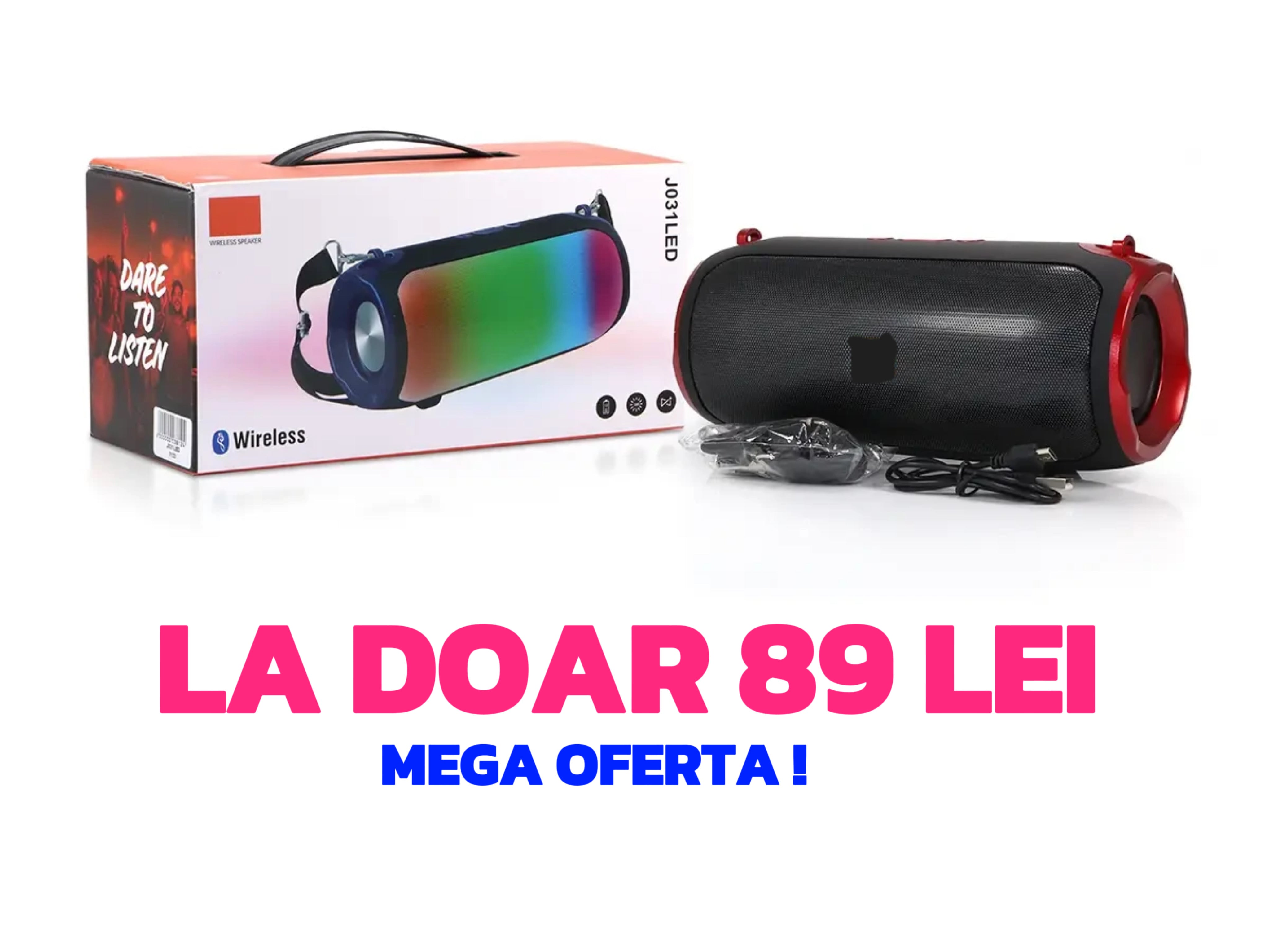 Mini boxa difuzor Bluetooth RGB J031
