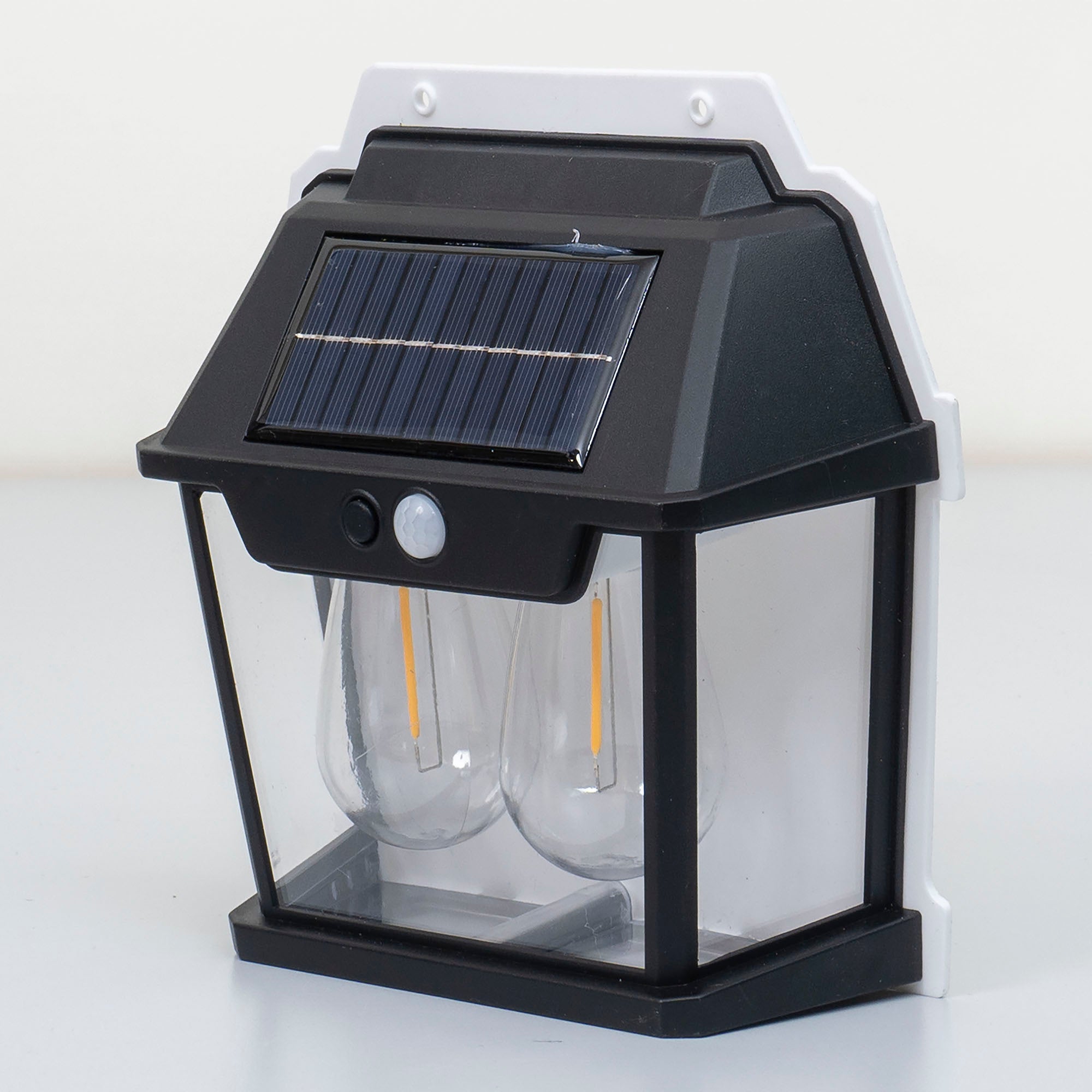 Lampa solara de perete, cu 2 becuri LED, putere 28W, senzor de miscare, 3 moduri de lumina