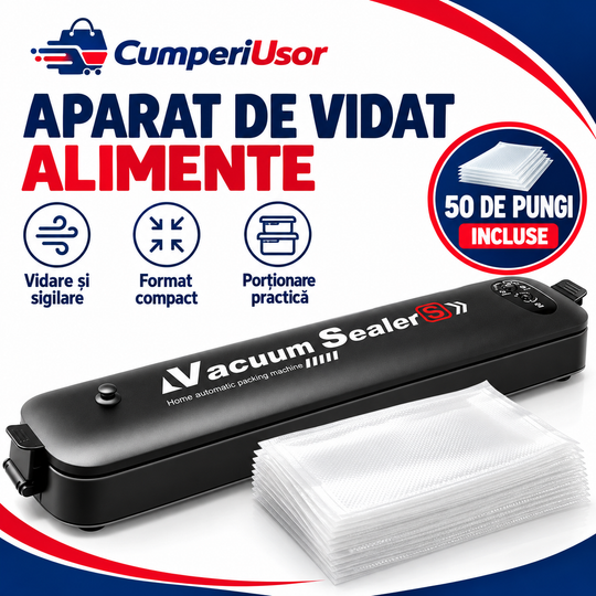 Aparat de vidat alimente cu 50 de pungi incluse — CumperiUsor