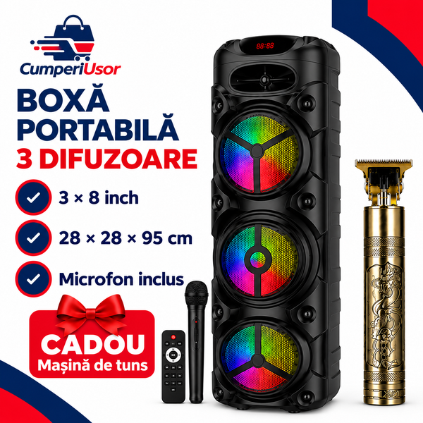 🎁 BONUS ÎN COLET: MASINĂ DE TUNS CADOU! 🎁 – imagine CumperiUsor cu dimensiuni și cadou