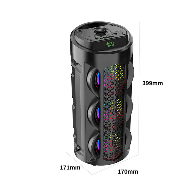 ZQS4203 – boxă portabilă, 20 W RMS, microfon + căști wireless cadou
